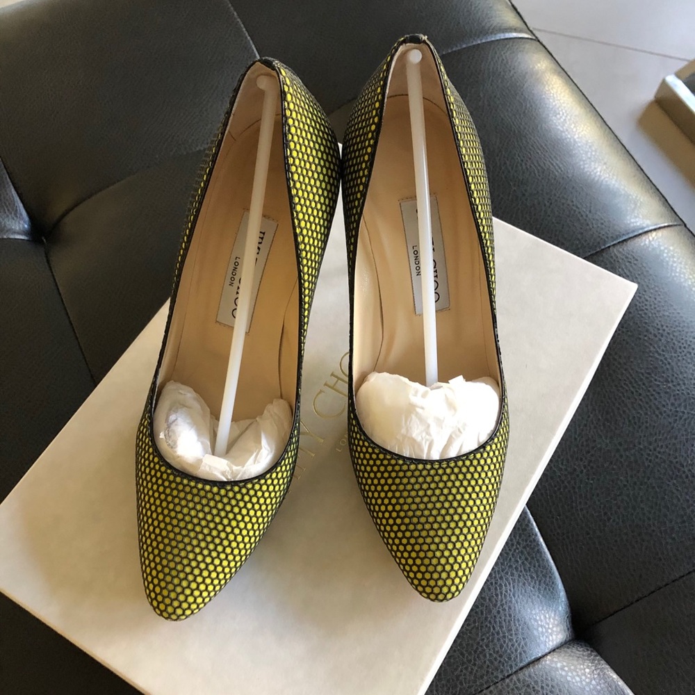 Jimmy Choos Mei Honeycomb Suede Shoes